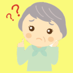 おばあちゃんが困っているイラスト