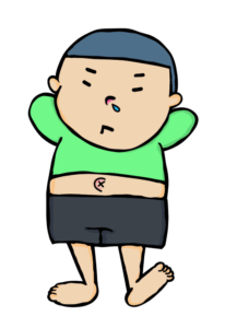昭和のガキ大将(偉そうな子供)のイラスト