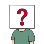 顔が「?」ハテナの人ノイラスト「