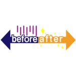 「before」と「after」の文字と両方向の矢印の画像