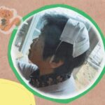 マスクを被った母の画像(正方形サイズ)