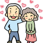 幸せそうな高齢者のカップル
