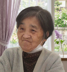 コロナ感染対策中に、母に面会した時の画像